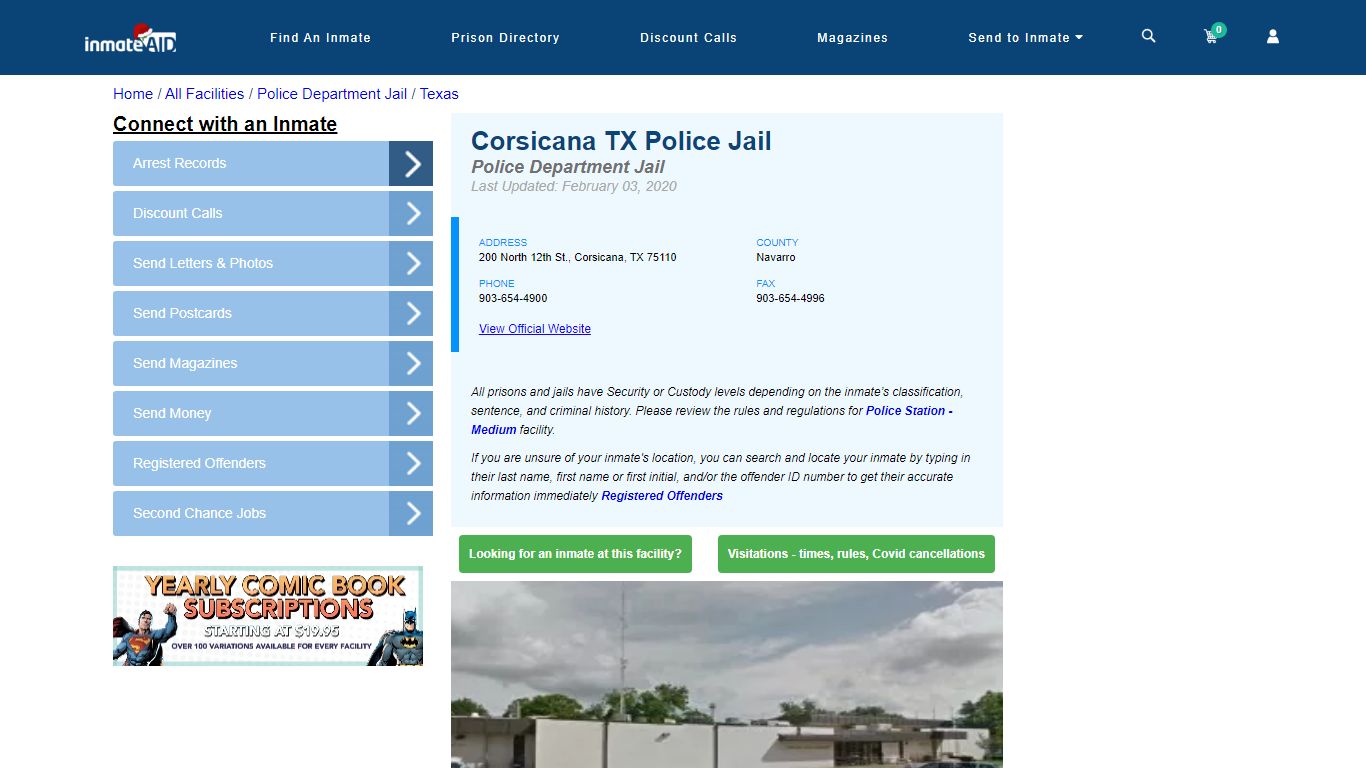 Corsicana TX Police Jail & Inmate Search - Corsicana, TX